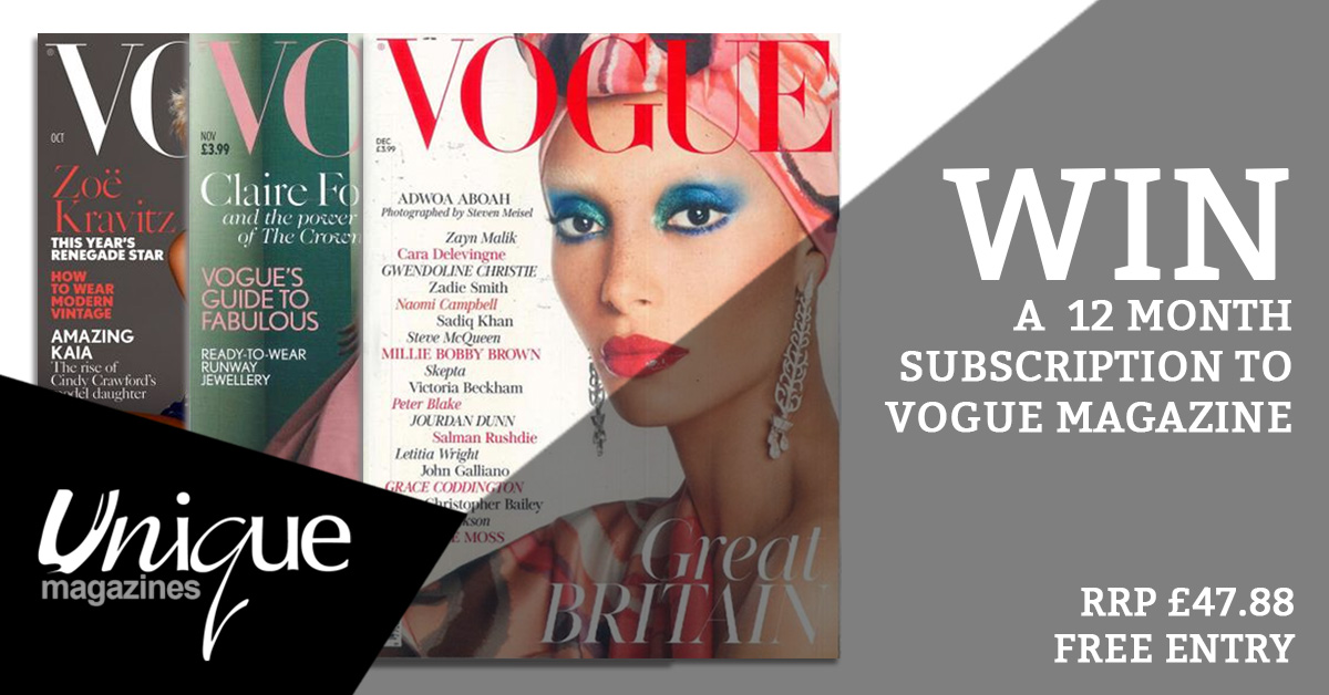Win a subscription to vogue magazine